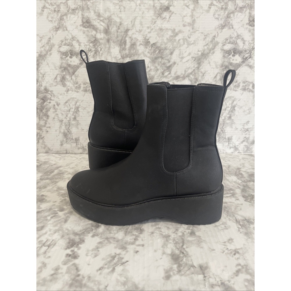 Mix No 6 Women's 9M Caraline Chelsea Boots Platform Pull on Black Size 9M